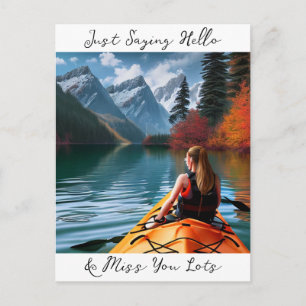 Just Saying Hello and Miss You Lots   Postcard