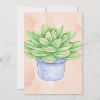 Just saying hello...notcard  invitation