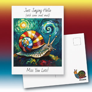 Just Saying Hello with some Snail Mail Postcard