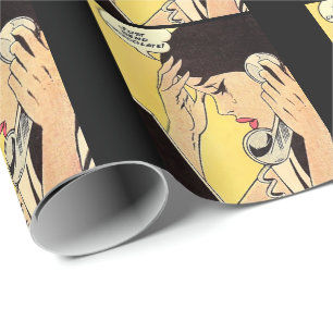 Just Send Chocolate Vintage comic art Wrapping Paper