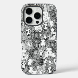 just sheep black white iPhone 16 pro case