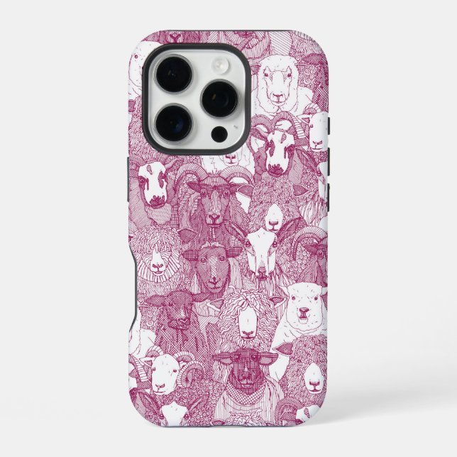 just sheep cherry white iPhone case (Back)