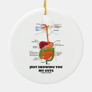 Just Showing You My Guts (Digestive System Humour) Ceramic Tree Decoration