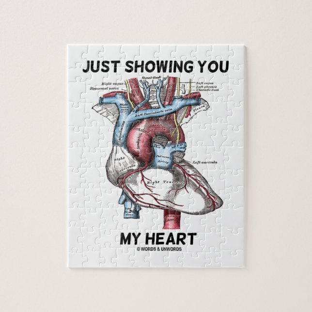 Just Showing You My Heart (Anatomical Heart) Jigsaw Puzzle (Vertical)