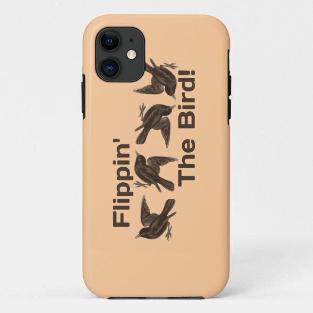 Just Silly "Flippin' The Bird" Case-Mate iPhone Case (Back)