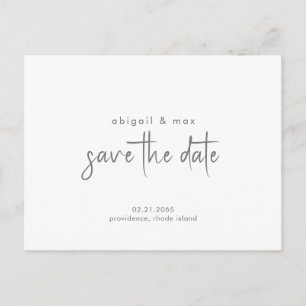 Just Simple Wedding Save the Date Postcard
