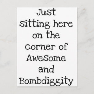 Just sitting here postcard