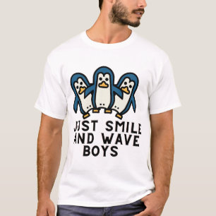 just smile and wave boys Sticker  T-Shirt