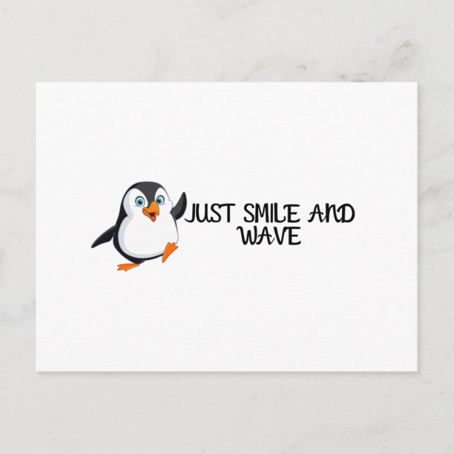 just smile and wave postcard (Front)