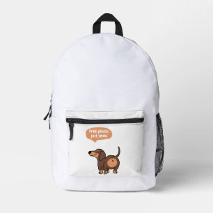 just smile, free photo printed backpack