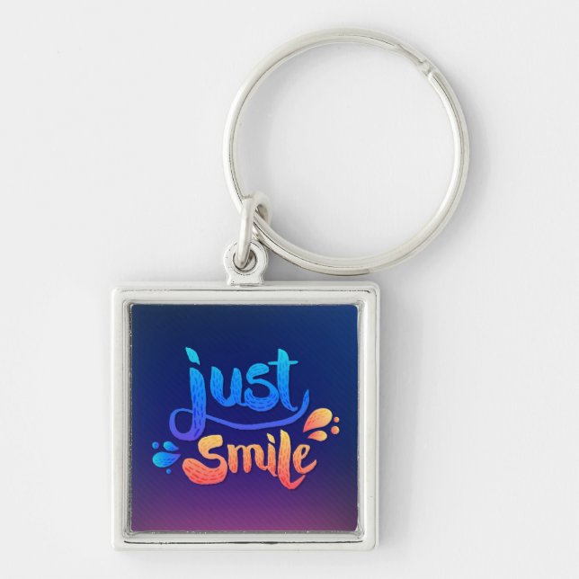 Just Smile Key Ring (Front)