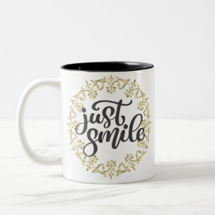 Just Smile Two-Tone Coffee Mug