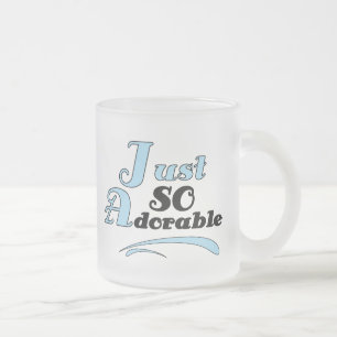 Just So Adorable Frosted Glass Coffee Mug