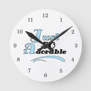 Just So Adorable Round Clock