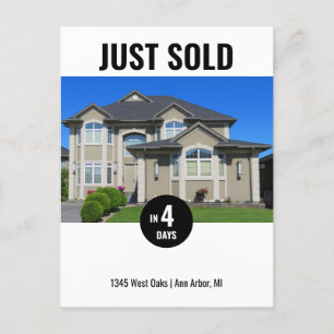 Just Sold Logo Real Estate Marketing Postcard