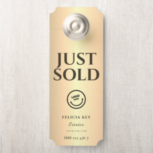 JUST SOLD Real Estate Agent QR Front Door Hanger