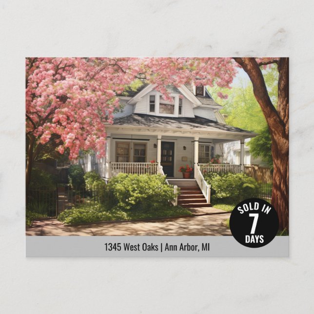 Just Sold Real Estate Marketing Logo Postcard (Front)