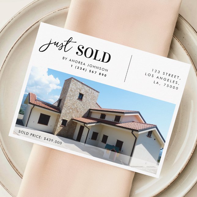 Just Sold Real Estate Photo Marketing Postcard (Creator Uploaded)