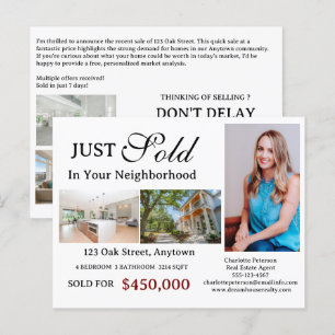 Just Sold Real Estate Postcard