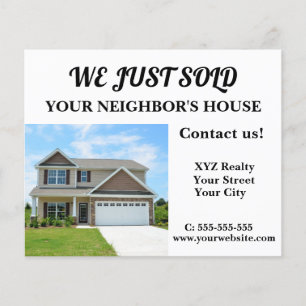 Just Sold Realtor Real Estate Marketing  Flyer