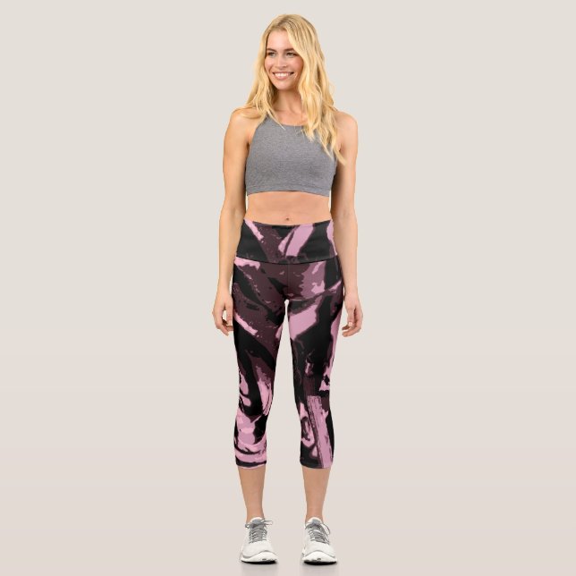 Just Some Roses Capri Leggings (Front)