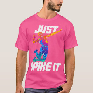 Just Spike It Watercolor Volleyball Player T-Shirt