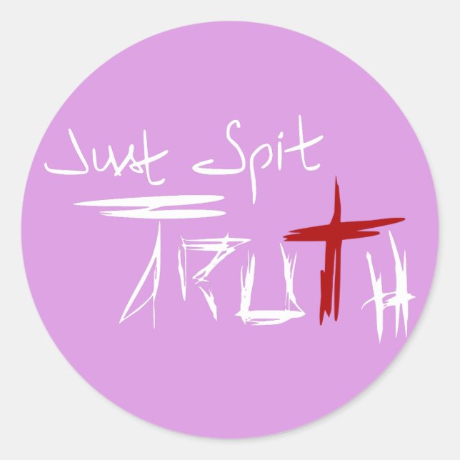 Just Spit Truth Classic Round Sticker (Front)