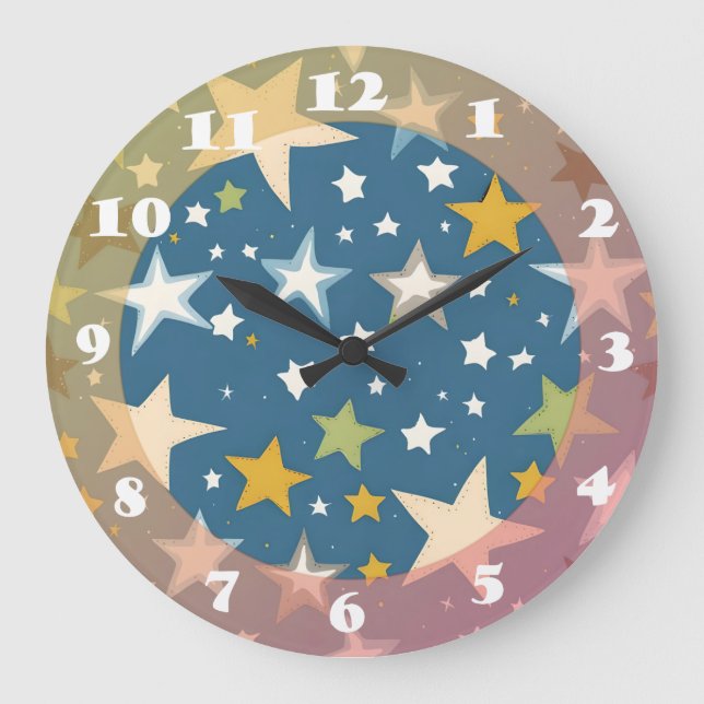 Just Stars  Large Clock (Front)
