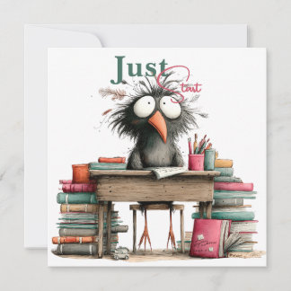 Just Start Quirky Bird Student Desk Card