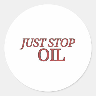 Just Stop Oil Classic Round Sticker
