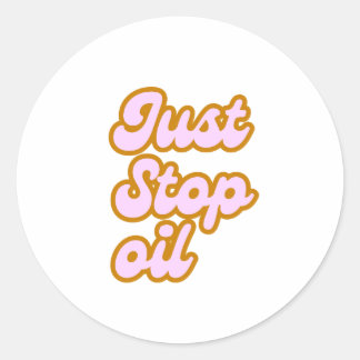 Just Stop Oil Classic Round Sticker