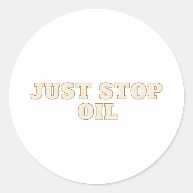 Just Stop Oil Classic Round Sticker (Front)
