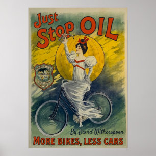 Just Stop Oil Mug More Bikes Less Cars Activist Poster