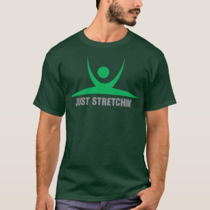Just Stretchinx27 Figure Design In Green T-Shirt