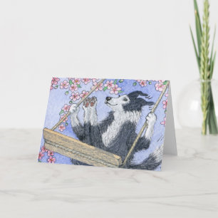 Just swingin' in the blossom card