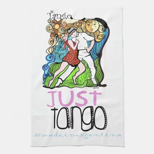 Just Tango Made in Argentina Tea Towel (Vertical)