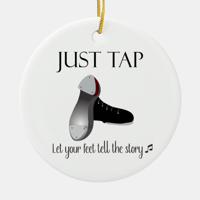Just Tap  Ceramic Tree Decoration (Front)