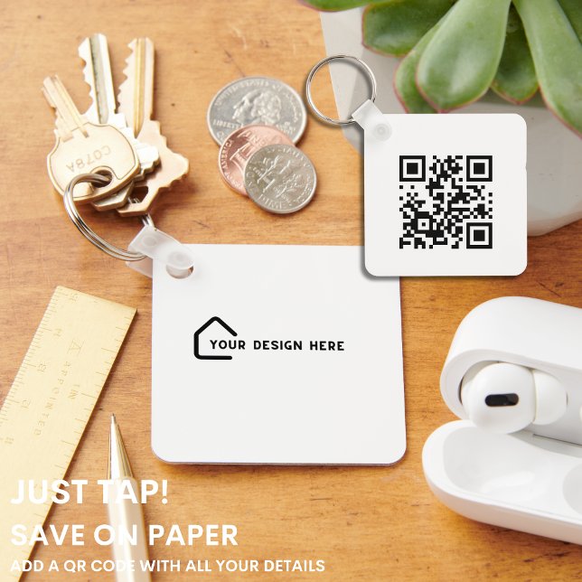 JUST TAP | QR Code Business Card REALTOR AGENT Key Ring (Creator Uploaded)