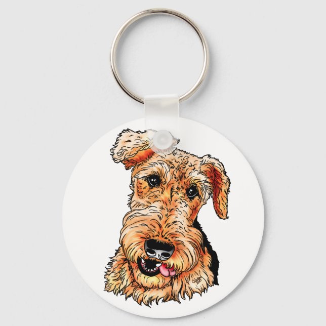 Just the Airedale Terrier Key Ring (Front)