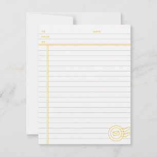 Just the Facts Stationery - Marigold Invitation