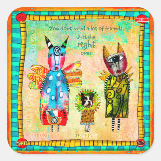 Just The Right Ones - colourful collage stickers