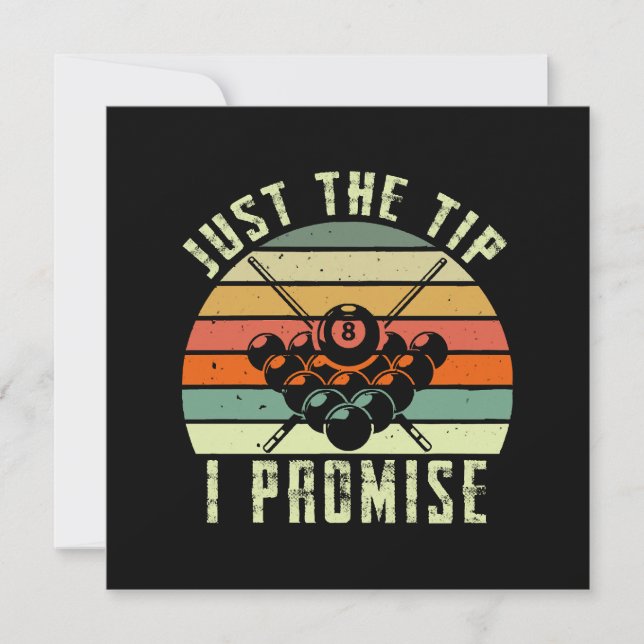 Just The Tip I Promise Billiards Invitation (Front)