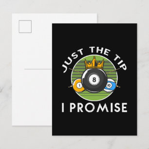 Just The Tip I Promise Billiards Invitation Postcard