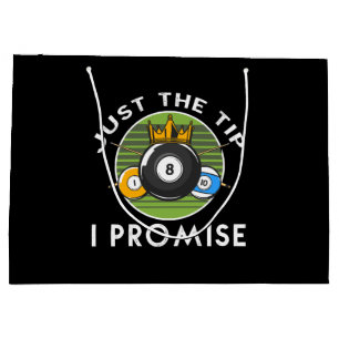 Just The Tip I Promise Billiards Large Gift Bag