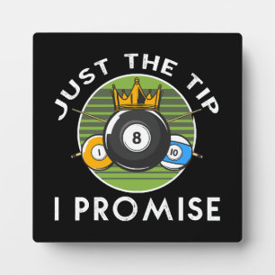 Just The Tip I Promise Billiards Plaque