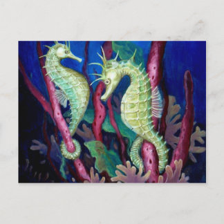 Just The Two Of Us - Seahorse Art Postcard