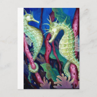 Just The Two Of Us - Seahorse Art Postcard