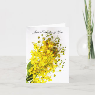 "Just Thinking of You" Yellow Buds Note Card