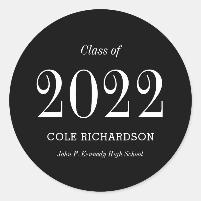 Just Timeles Graduation Stickers or Envelope Seals (Front)