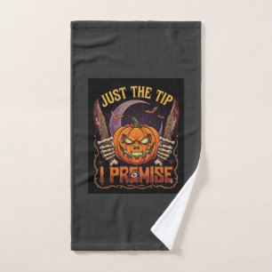 Just Tip Premise Halloween Pumpkin Bloody Knives_1 Hand Towel